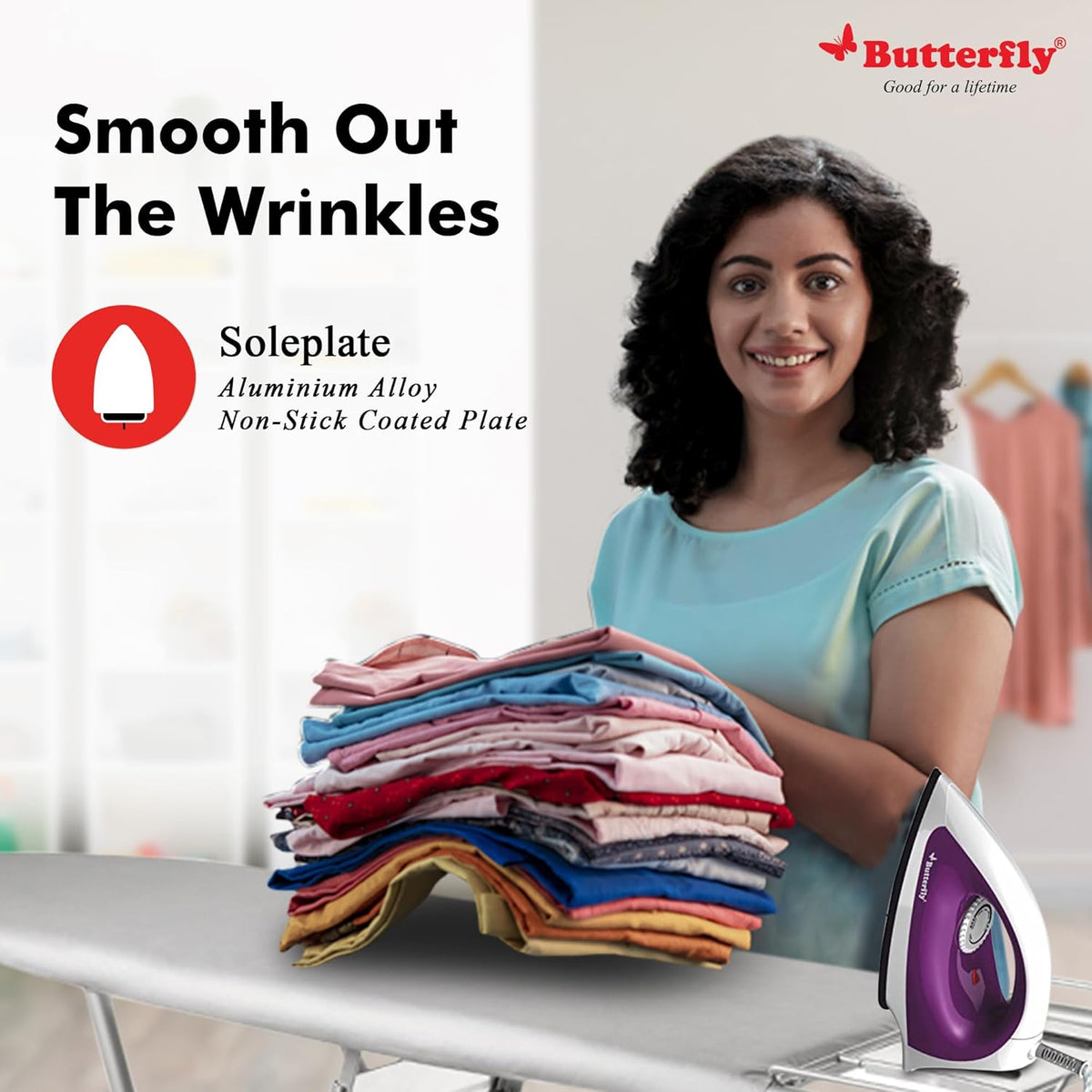 Butterfly Aries Dry Iron – 1000W – view 2