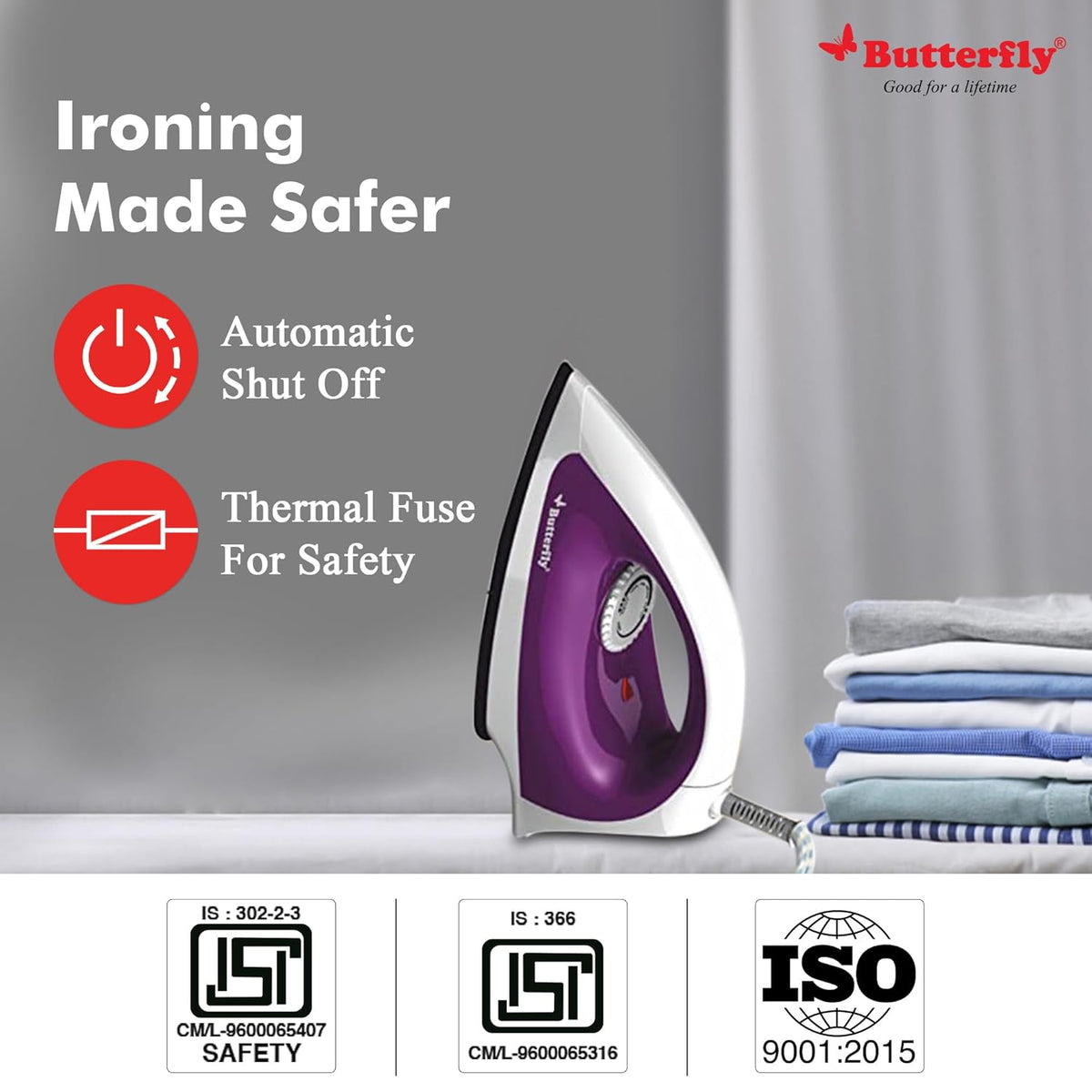 Butterfly Aries Dry Iron – 1000W – view 3