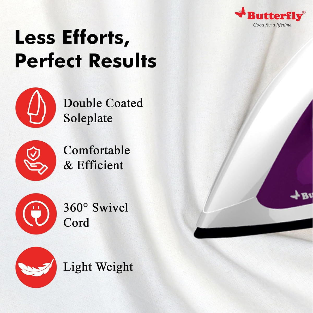 Butterfly Aries Dry Iron – 1000W – view 4